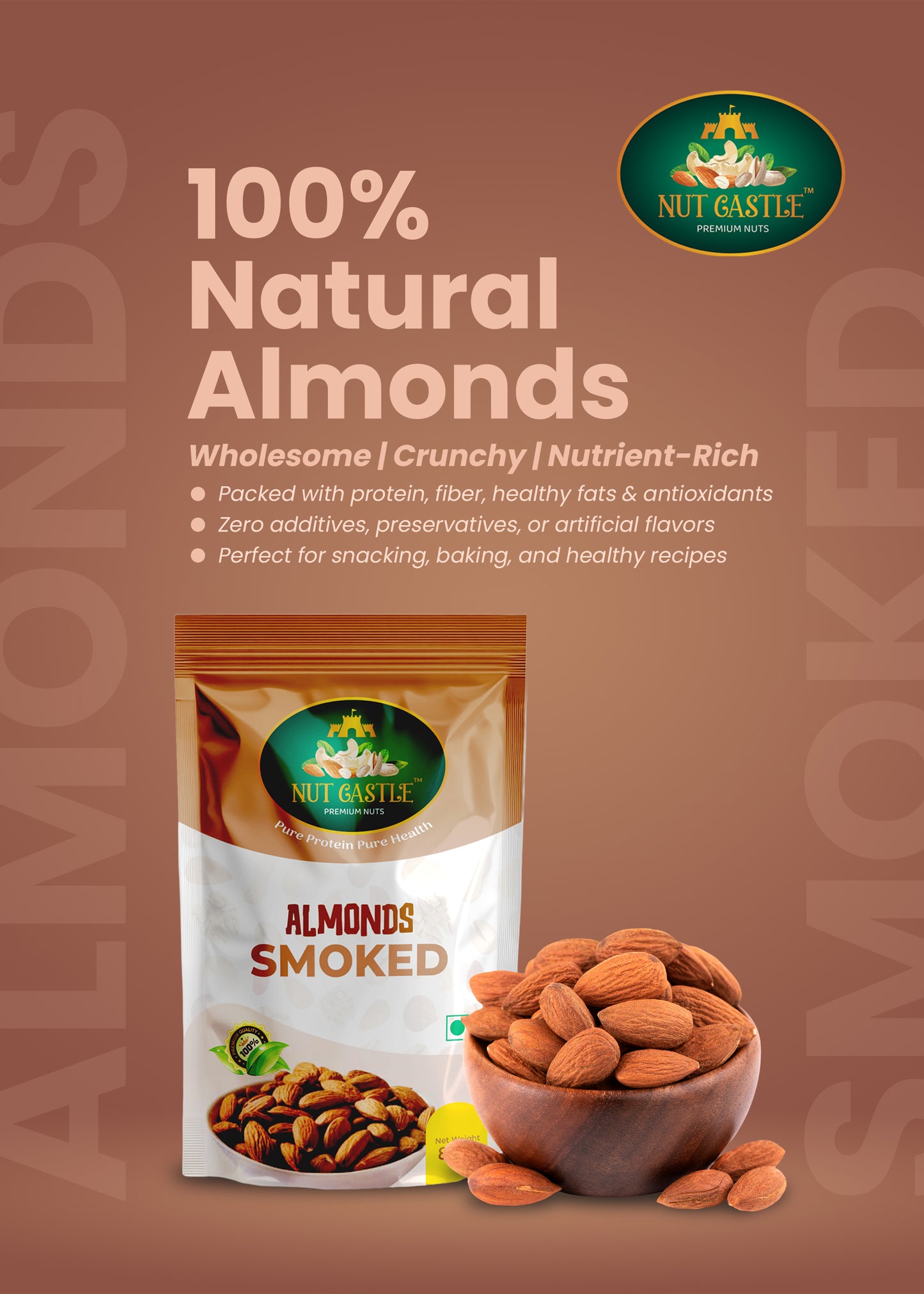 Nut Castle Premium Whole Smoked Almonds