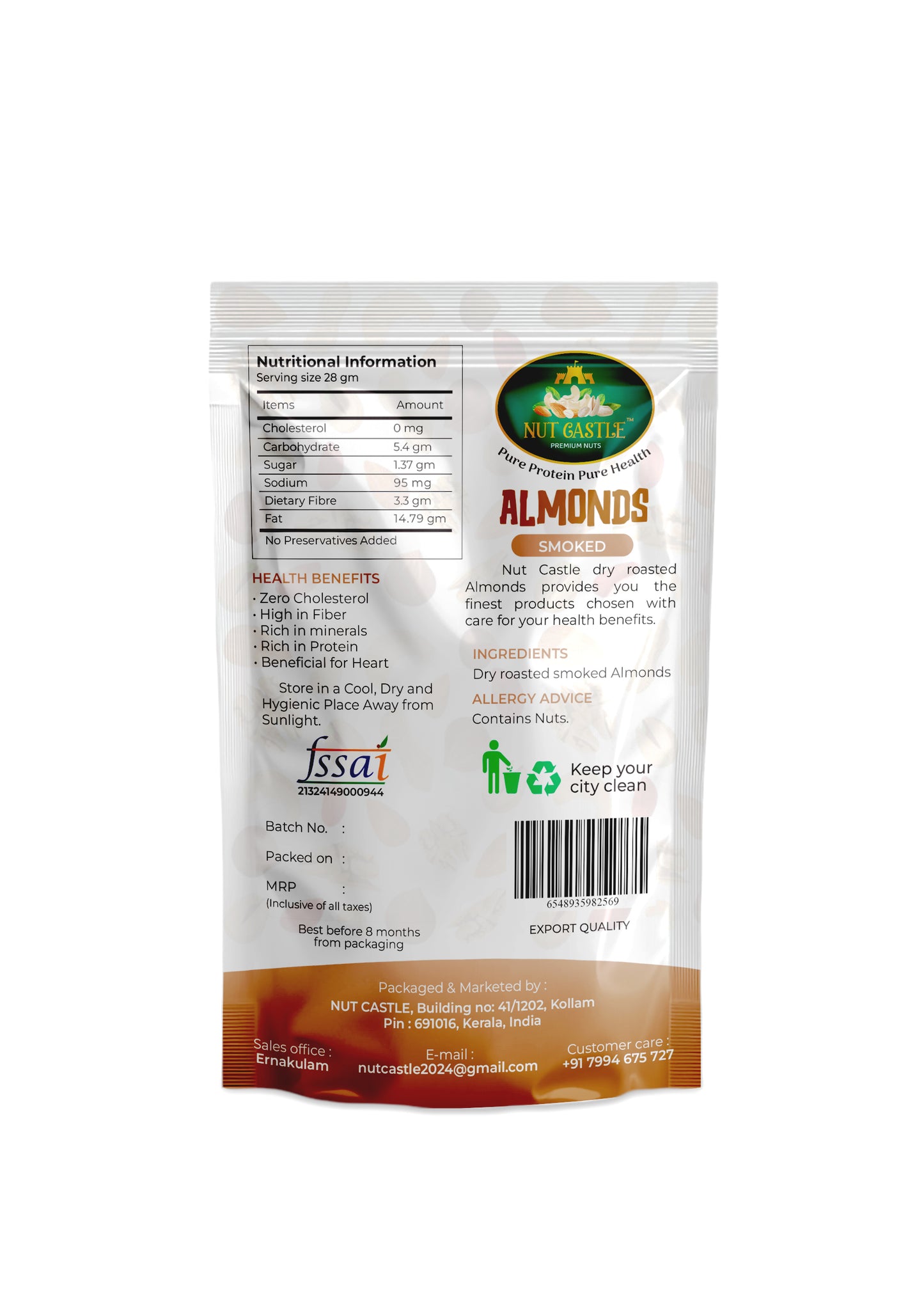 Nut Castle Premium Whole Smoked Almonds