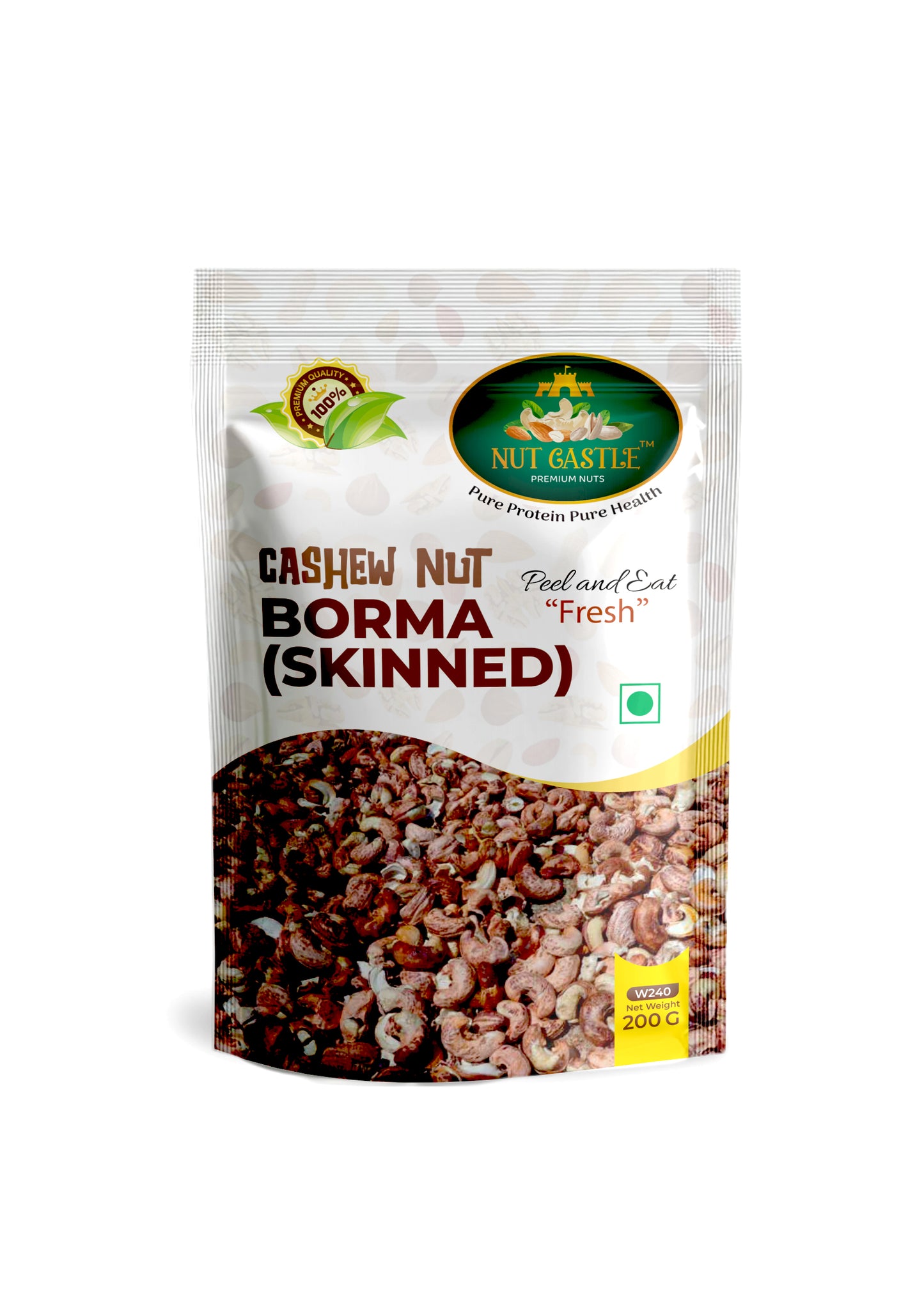 Nut Castle Fresh, Peel & Eat Cashew Nut Borma (Skinned)