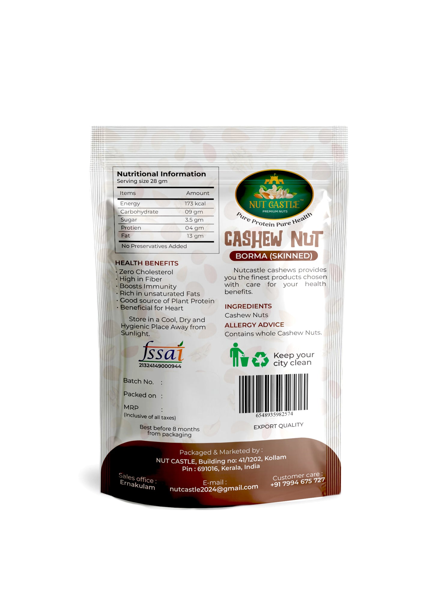 Nut Castle Fresh, Peel & Eat Cashew Nut Borma (Skinned)