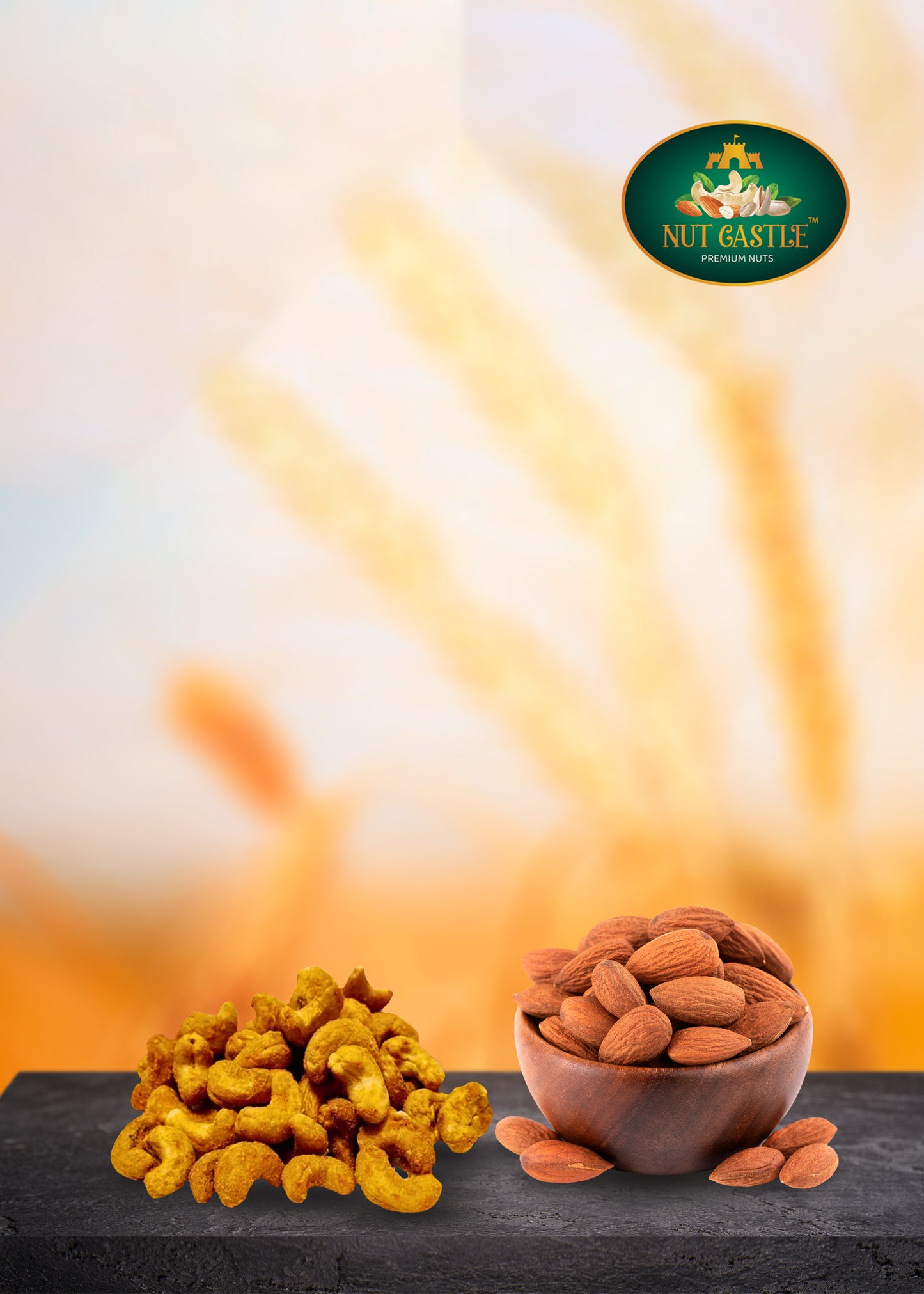 Nut Castle Smoked Almonds & Chilli Cheese Cashews Combo | 2 x 80g Packs