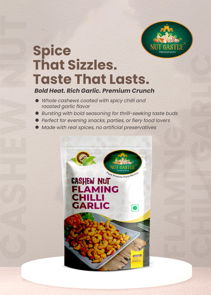 Nut Castle Spicy Flaming Chilli Garlic Flavoured Cashew Nuts