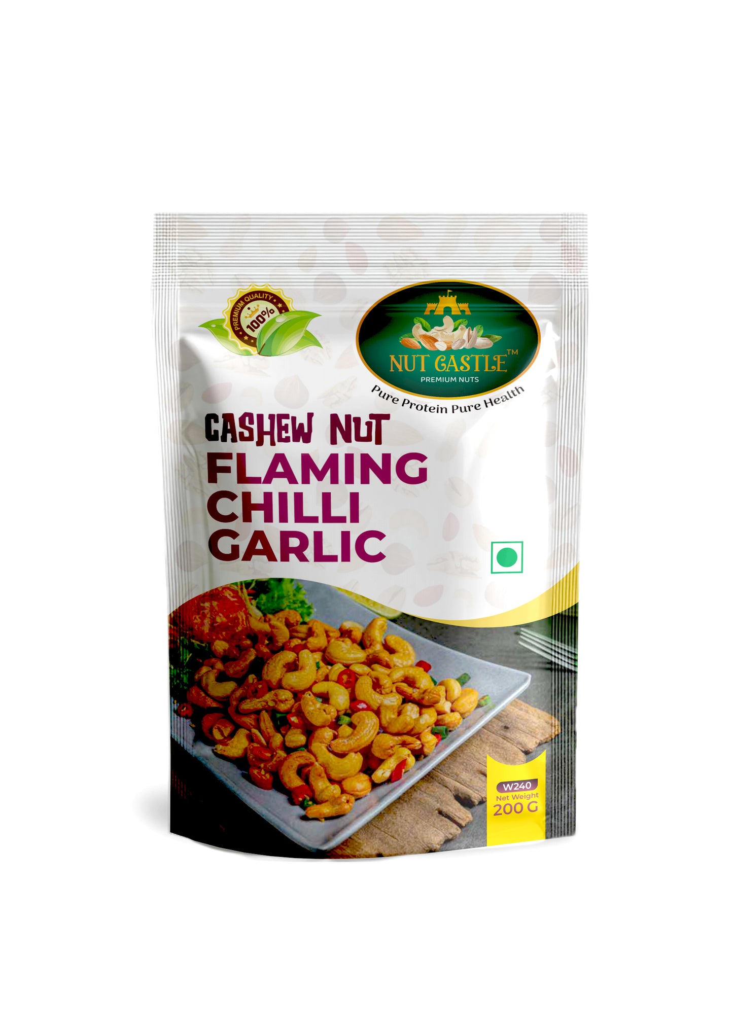 Nut Castle Spicy Flaming Chilli Garlic Flavoured Cashew Nuts