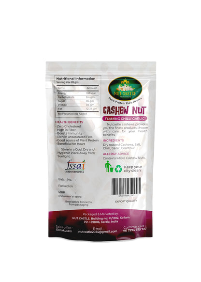 Nut Castle Spicy Flaming Chilli Garlic Flavoured Cashew Nuts
