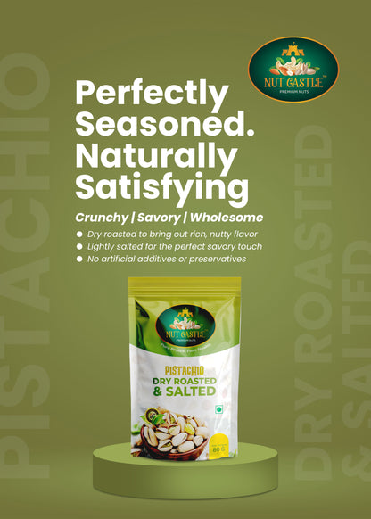 Nut Castle Premium Dry Roasted & Salted Pistachios, 200g