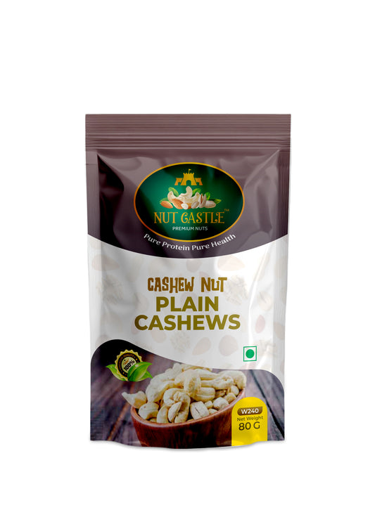 Nut Castle Premium W240 Grade, Whole Plain Cashew Nuts