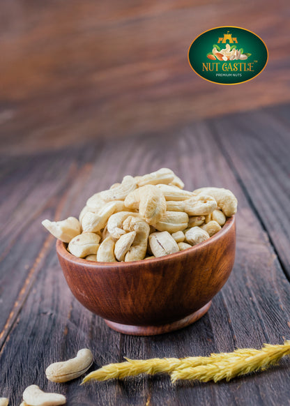 Nut Castle Premium W240 Grade, Whole Plain Cashew Nuts